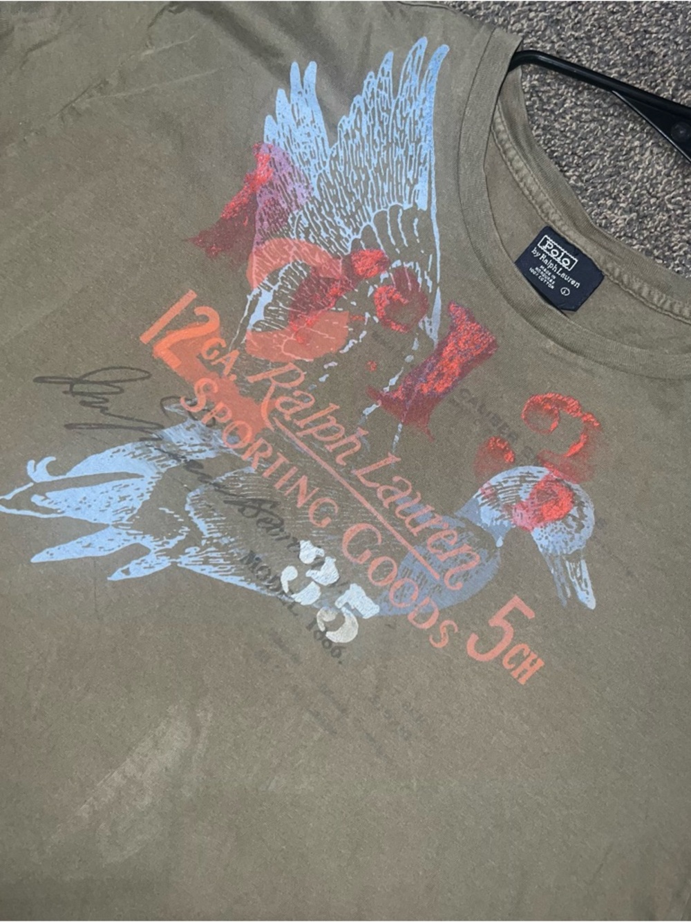 Vintage Polo Ralph Lauren Sporting Goods Duck Print T Shirt Men’s Size Large